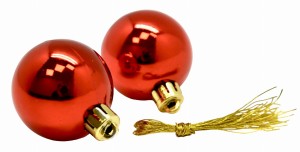 Bombki plastikowe 40mm Czerwone 24 sztuki 