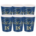 Kubek Happy Birthday 18 granatowy 220ml 6szt