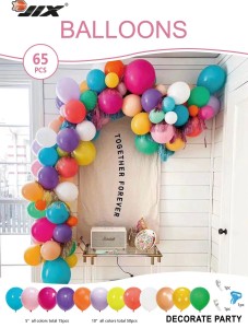 Girlanda Balonowa mix kolor 65 szt
