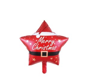 Balon foliowy 18'' Gwiazda Merry Christamas 
