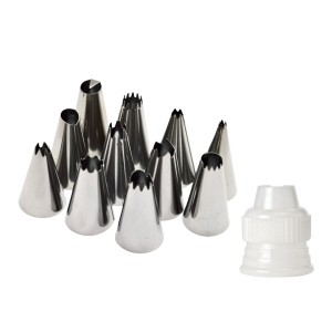 Tylki cukiernicze zestaw 11 szt + adapter do worka