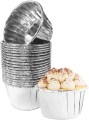Papilotki na muffinki srebrne 50szt 6,5x4cm