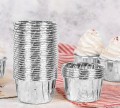 Papilotki na muffinki srebrne 50szt 6,5x4cm