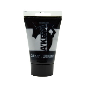 Farba Akrylowa A'KRYL 100 ml 28 Srebro