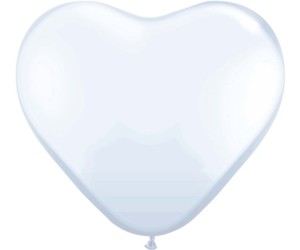 Balon Serce Białe 10"