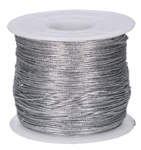 Sznurek metalizowany 1 mm x 100 m  Srebrny