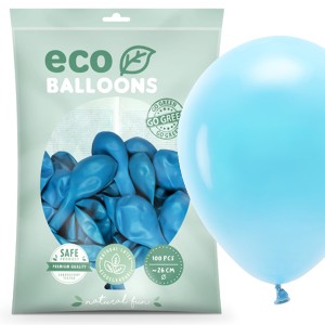 Balony ECO pastelowe 100 szt J. Niebieskie