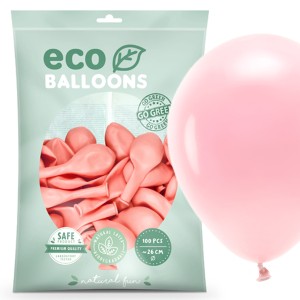 Balony ECO pastelowe 100 szt Rumiany Różowy