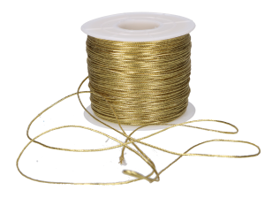 Sznurek metalizowany 0,8 mm x 100 m  Złoty
