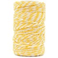 Sznurek bawełniany 2mm 100g biało-żółty