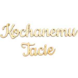 Napis ze sklejki Kochanemu Tacie