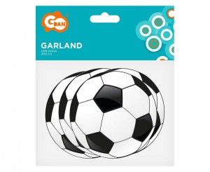 Girlanda papierowa Piłka nożna 200 cm