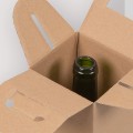Pudełko kartonowe na 1 wino 95x95x405 eko brązowe