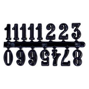 Cyferki arabskie czarne wys. 1,5cm samoprzylep