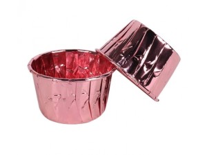 Papilotki na muffinki różowe złoto 50szt 6x4cm