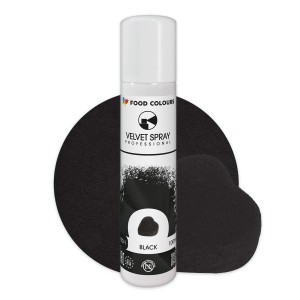Barwnik spożywczy jadalny zamsz czarny w sprayu 100ml