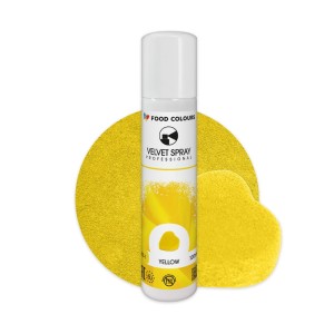 Barwnik spożywczy jadalny zamsz żółty w  sprayu 100ml