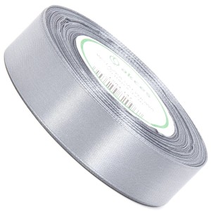 Wstążka Satynowa 25 mm 32 mb FS04-147 srebrna