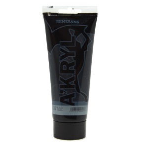 Farba Akrylowa A'KRYL 200 ml 27 Czerń