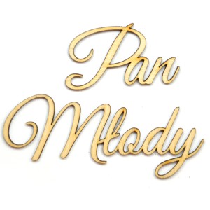 Napis ze sklejki Pan Młody
