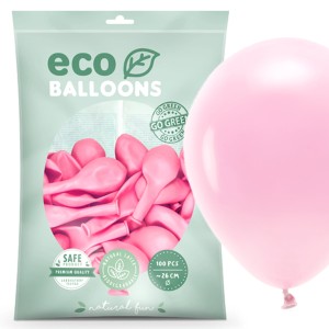 Balony ECO pastelowe 100 szt J.Różowy
