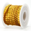Taśma cekinowa 6 mm x 9 m Złoty D7