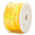 Taśma cekinowa 6 mm x 9 m żółta 6F15