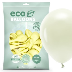 Balony ECO pastelowe 100 szt Kremowy
