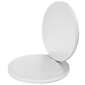 Podkład pod tort okrągły gruby srebrny 28cm x1,2cm