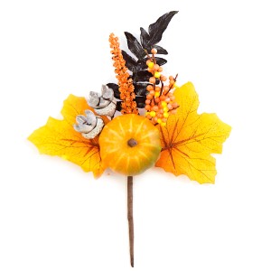 Gałązka dekoracyjna z dynią 19cm JESIENNA Halloween DEKORACJA