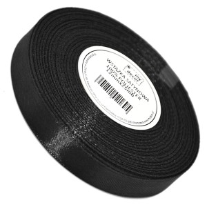 Wstążka Satynowa 12 mm 3204 Czarny