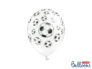 Balon Piłki Nożne pastel biały 30cm - na sztuki