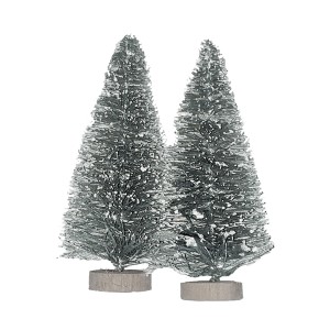Choinki dekoracyjne Srebrne 8 cm 2 szt