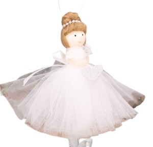 Aniołek dziewczynka biała zawieszka 15cm