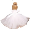 Zawieszka aniołek tiulowy biały baletnica 16cm