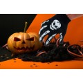 RĘKAWICZKI NA HALLOWEEN KOŚCIOTRUP SZKIELET PRZEBRANIE KOSTIUM ROZMIAR UNIWERSALNY