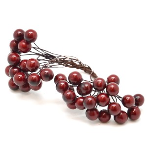 Głóg jarzębina kuleczki 40 szt Bordowe