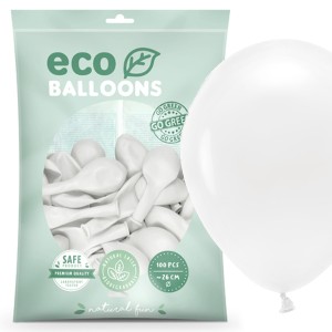Balony ECO pastelowe 100 szt Biały