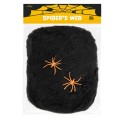Pajęczyna Halloween Czarna 60g + 2 pająki