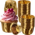 Papilotki na muffinki złote 50szt 6x4cm