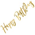 Baner Happy Birthday Złoty 16,5x62 cm 