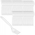 Widelce plastikowe bezbarwne 18 cm 50 szt