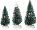 Choinki dekoracyjne zielone 3 szt 6cm, 9cm, 12cm