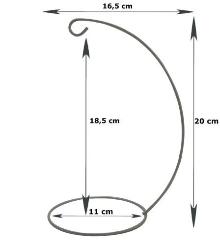 Stojak do bombek 20 cm srebrny