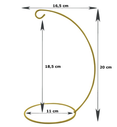 Stojak do bombek 20 cm złoty