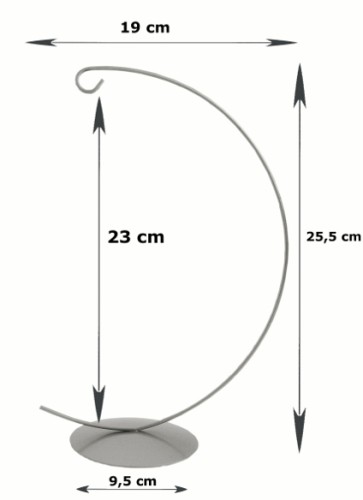 Stojak do bombek 26 cm srebrny