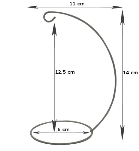 Stojak do bombek 14 cm srebrny