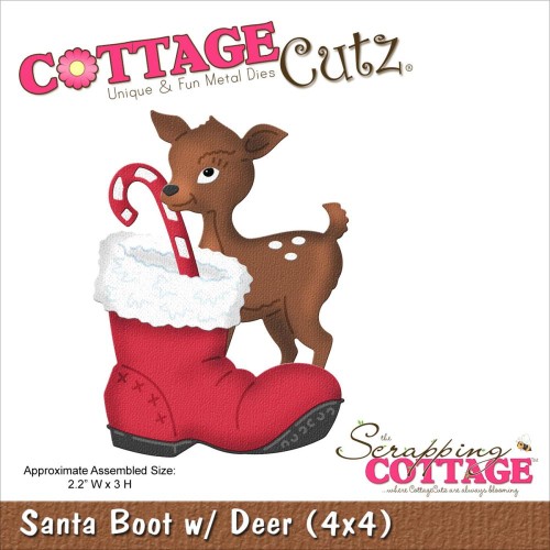 Wykrojnik CottageCutz Santa Boot w/ Deer 