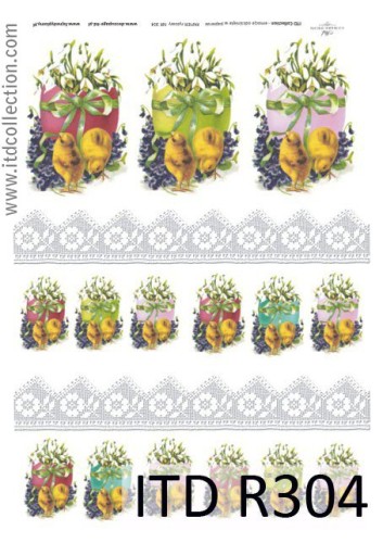 Papier decoupage ryżowy R304 A4