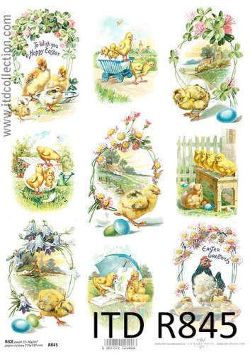 Papier decoupage ryżowy R845 A4